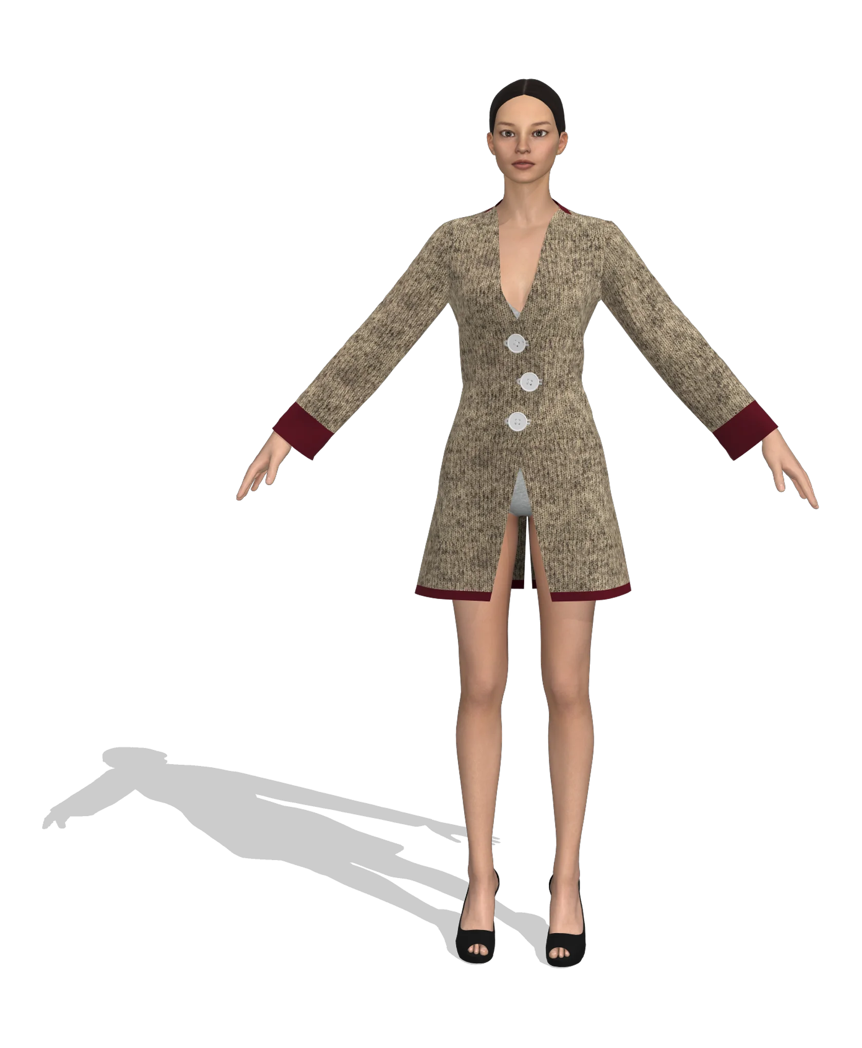 KDscion p131 full sleeve long coat